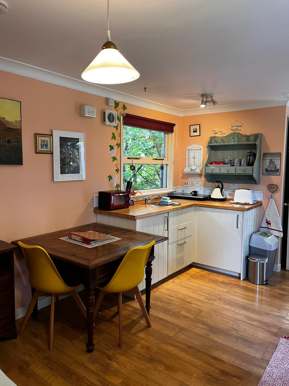 Kitchen and dining area at Struanlea Cottage
